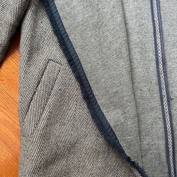 Madewell Fringed Herringbone Robe Coat - Picture 5 of 7